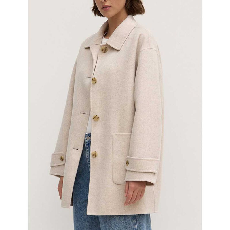 Assembly Label Pierra Wool Coat Oat Marle image number 2